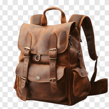 pngtree-classic-brown-leather-backpack-with-buckle-straps-and-vintage-design-png-image_15065510